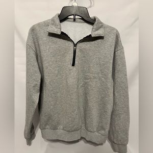 Grey Amazon quarter zip long sleeve